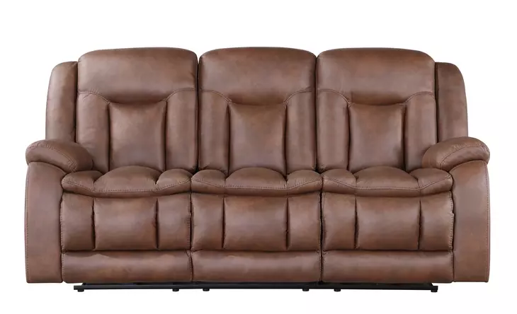 Morello Brown Power Reclining 88" Sofa Power Footrest