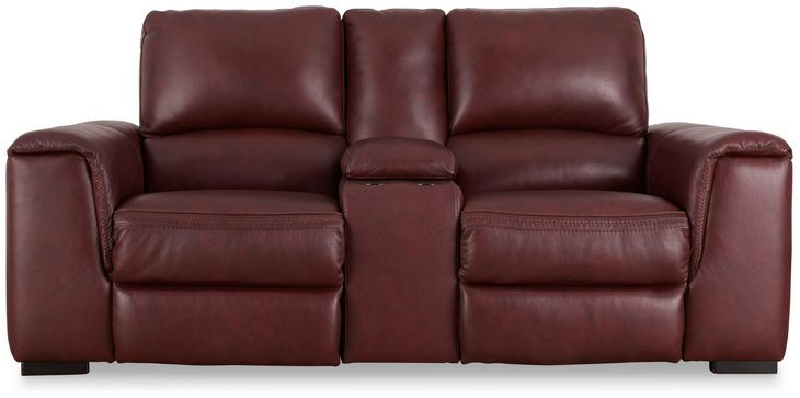Alessandro Garnet Power Reclining Console Loveseat
