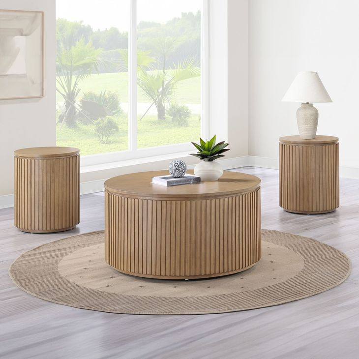 Colvin Brown Round Ocassional Table