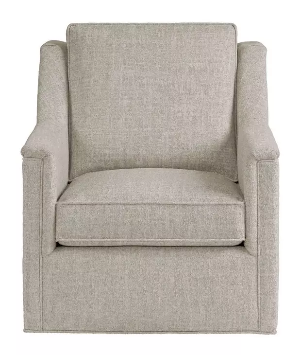 U Choose Beige Upholstered Swivel Accent Chair