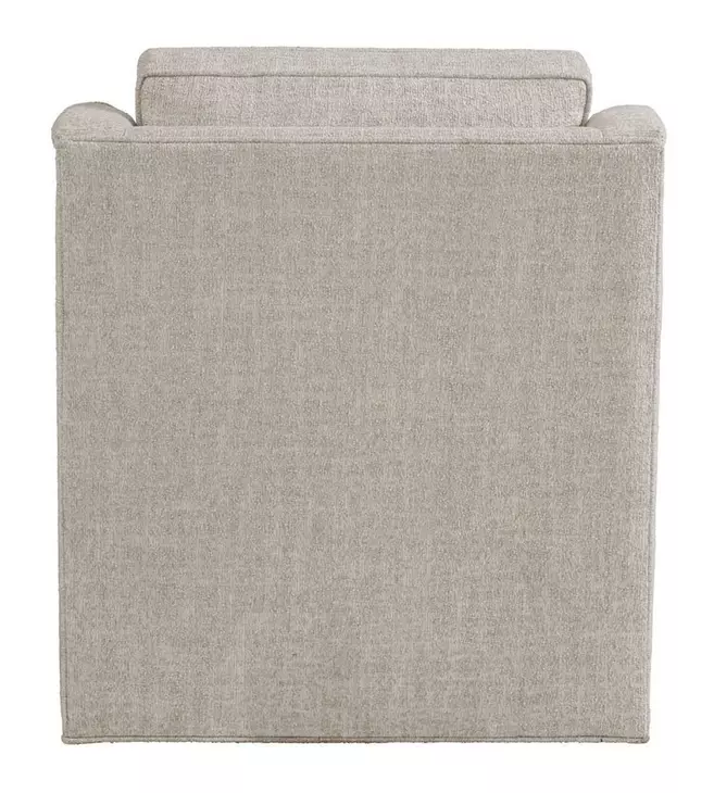 U Choose Beige Upholstered Swivel Accent Chair