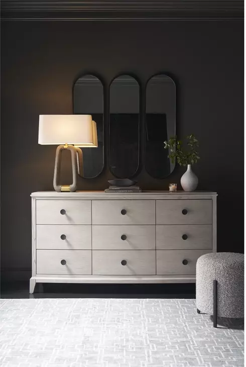 Waverly Rolling Fog 9 Drawer Dresser