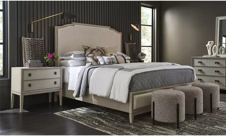 Waverly Rolling Fog 2 Drawer Nightstand with USB Charging