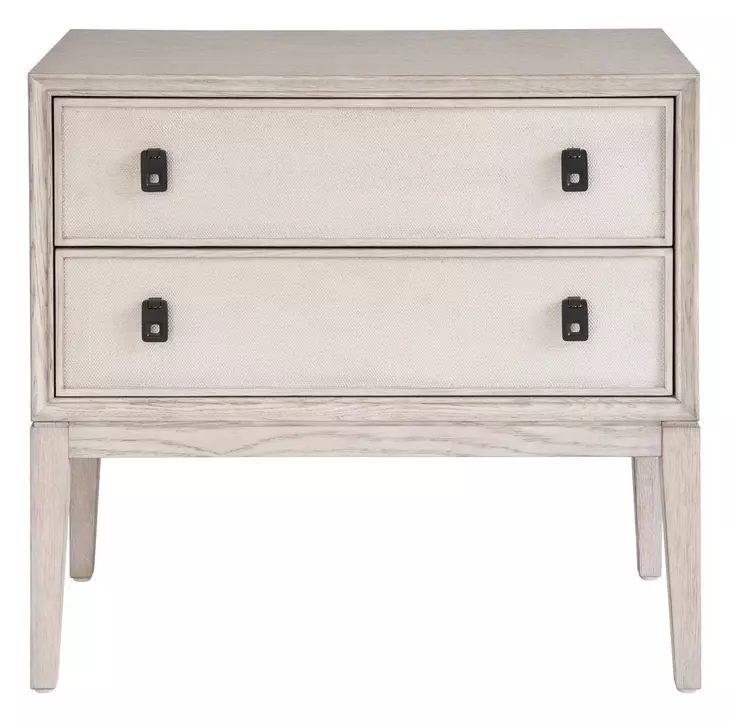 Waverly Rolling Fog 2 Drawer Nightstand with USB Charging