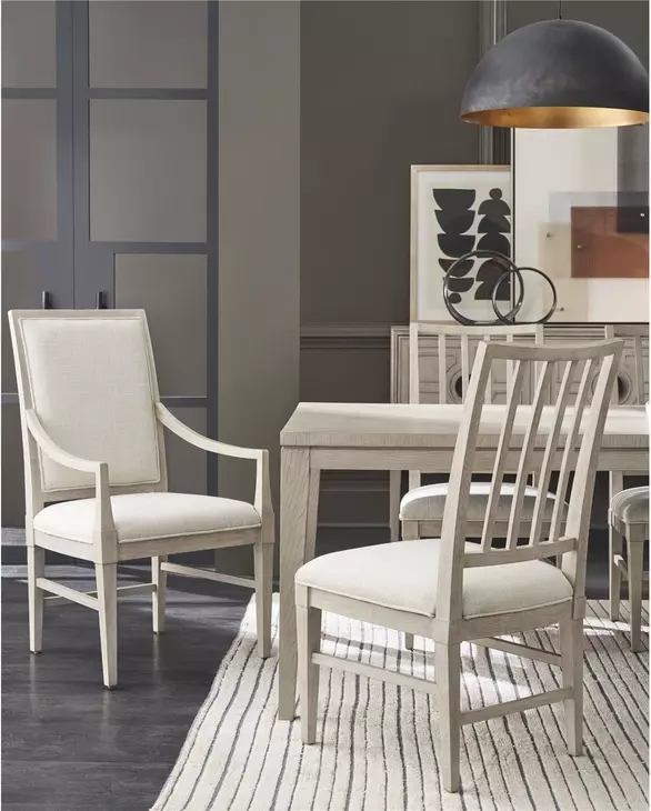 Waverly Beige Upholstered Host Chair Set of 2