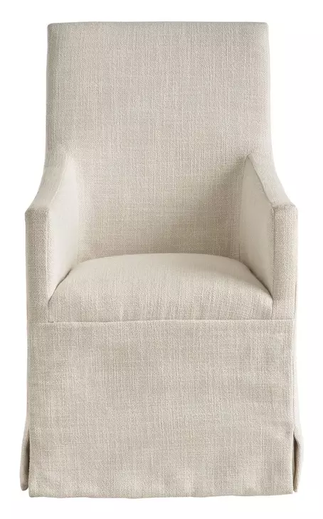 Waverly Beige Upholstered Slipcover Dining Chair