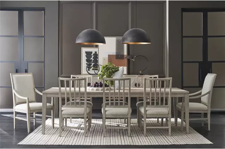Waverly Beige Upholstered Host Chair Set of 2