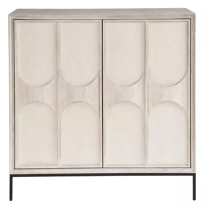 Waverly Rolling Fog and Black 2 Door Bar Cabinet