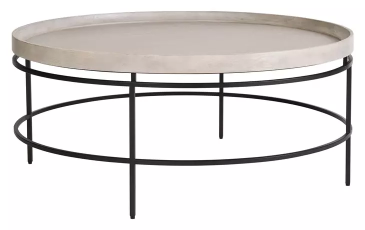 Waverly Rolling Fog Round Tray Top Cocktail Table