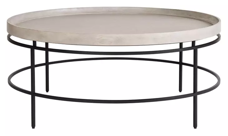 Waverly Rolling Fog Round Tray Top Cocktail Table