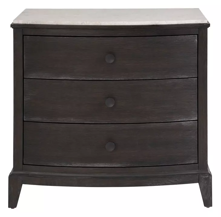 Waverly Rolling Fog and Ravenwood 3 Drawer Nightstand with USB Charging