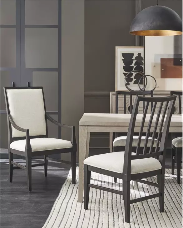 Waverly Beige and Black Upholstered Host Chair Set of 2