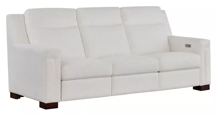 Mixon White 93" Dual Power Reclining Sofa with USB Charging
