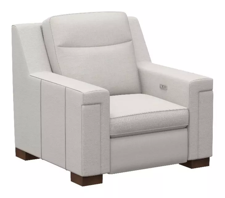 Mixon White Dual Power Recliner with USB Charging