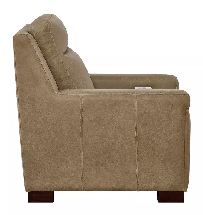Mixon Brown Leather Dual Power Reclining Living Room Set with USB Charging