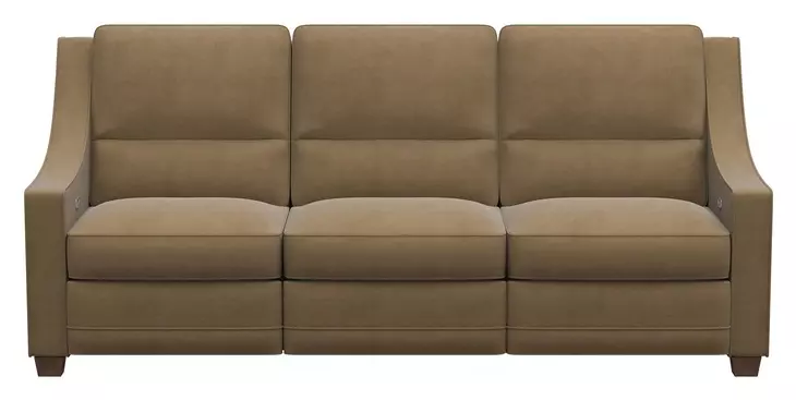 Serene Brown Dual Power Reclining Living Room Set with USB Charging