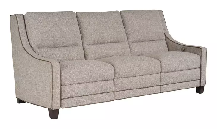 Flexwell Gray Performance Fabric 84" Dual Power Reclining Kelce Sofa with USB Charging