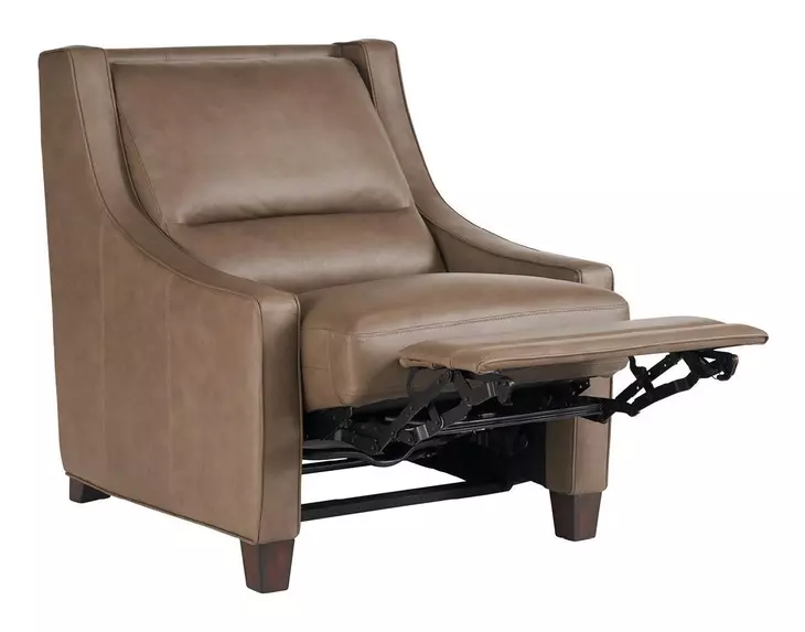 Flexwell Brown Leather Dual Power Reclining Kelce Living Room Set with USB Charging