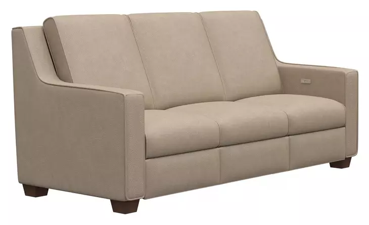 Tucker Brown Leather 90" Power Reclining Sofa with USB Charging