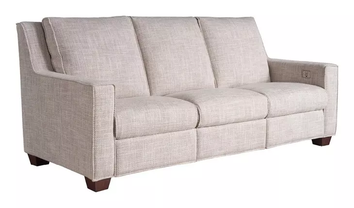 Flexwell Beige Performance Fabric 90" Dual Power Reclining Tucker Sofa with USB Charging