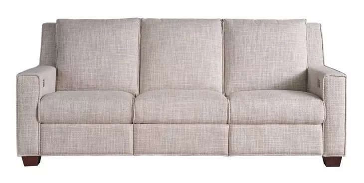 Flexwell Beige Performance Fabric 90" Dual Power Reclining Tucker Sofa with USB Charging