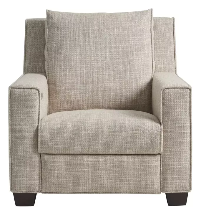 Flexwell Beige Performance Fabric Power Recliner with USB Charging