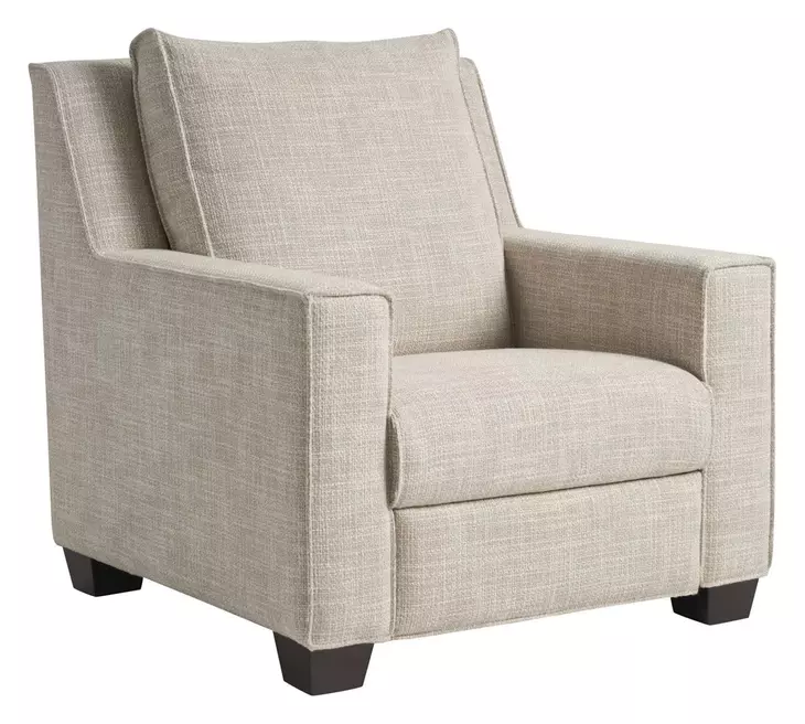 Flexwell Beige Performance Fabric Power Recliner with USB Charging