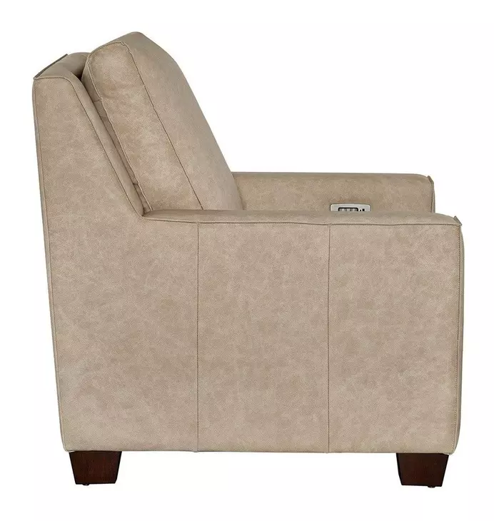 Tucker Brown Leather Power Reclining Living Room Set with USB Charging
