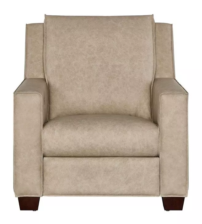 Tucker Brown Leather Power Recliner with USB Charging