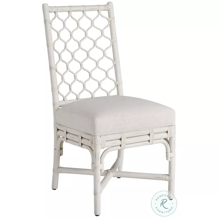 Weekender White Rattan Marco Side Chair Set of 2