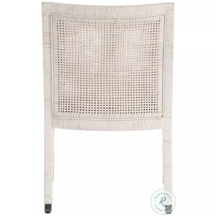 Windward White Rattan Dining Chair