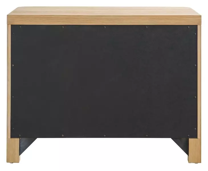 Evermont Organic Natural Oak 2 Drawer Walker Nightstand with USB Charging
