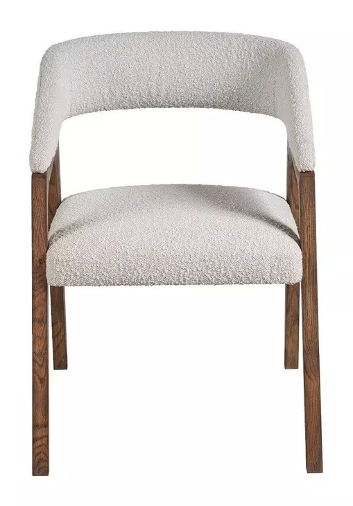 Evermont White Upholstered Barrel Back Dining Chair Set of 2