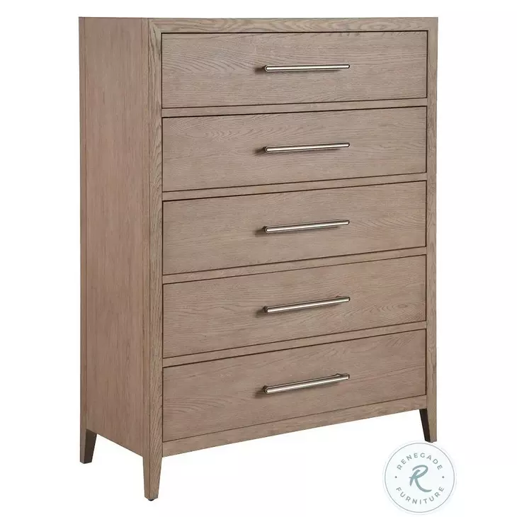 Tidewater Gray Oak 5 Drawer Chest
