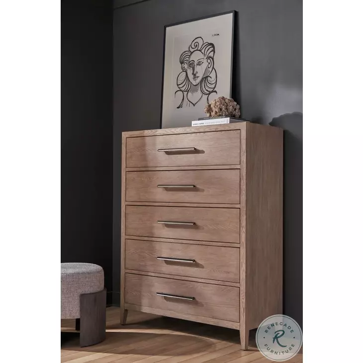 Tidewater Gray Oak 5 Drawer Chest