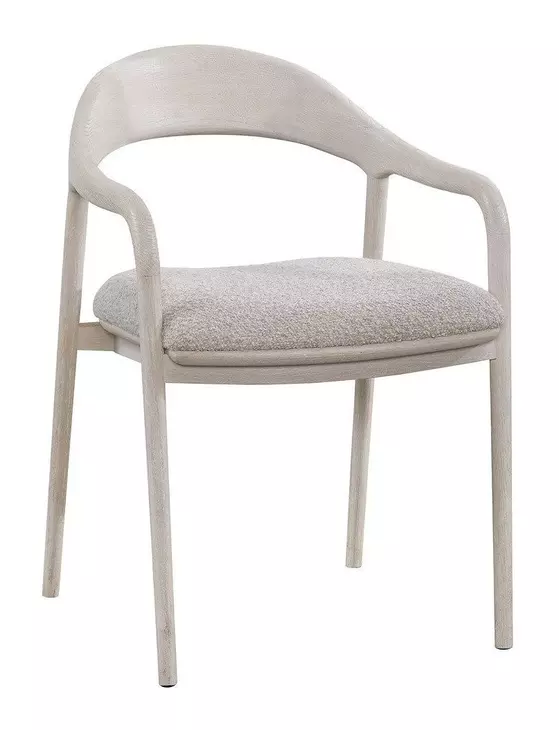 Modern Beige Upholstered Echo Dining Arm Chair