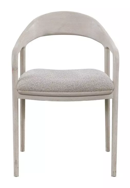 Modern Beige Upholstered Echo Dining Arm Chair