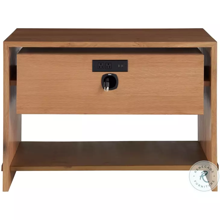 Elias Brown And Gold 2 Drawer Nightstand