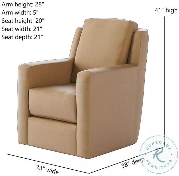 Diva Maximus Caramel Swivel Glider