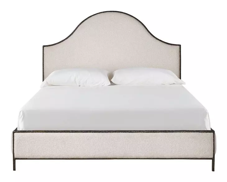 Griffith Park Beige and Gray Queen Upholstered Panel Bed