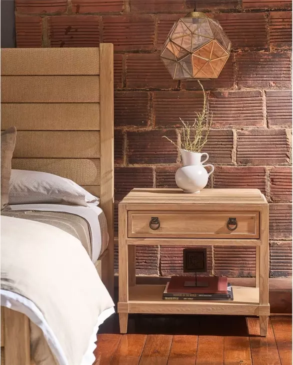 Griffith Park Canyon 1 Drawer Open Nightstand with USB Charging