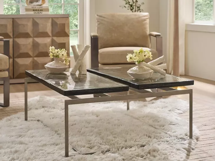 Grace Smoke and Antique Nickel Outdoor Square Glass Top Jordan Cocktail Table
