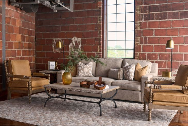 Liam Fargo Birch 99" Sofa with Pillows