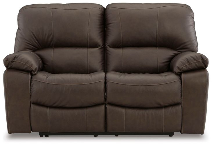 Leesworth Dark Brown Power Reclining Loveseat
