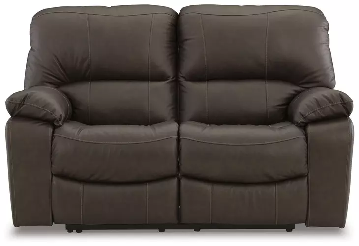 Leesworth Dark Brown 65" Power Reclining Loveseat