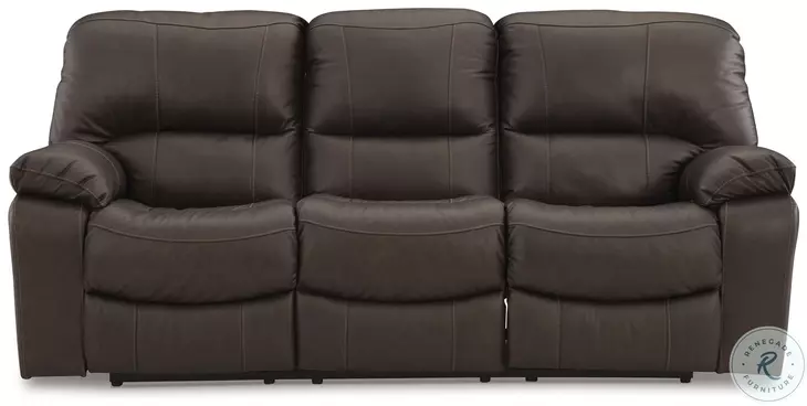 Leesworth Dark Brown Power Reclining Sofa