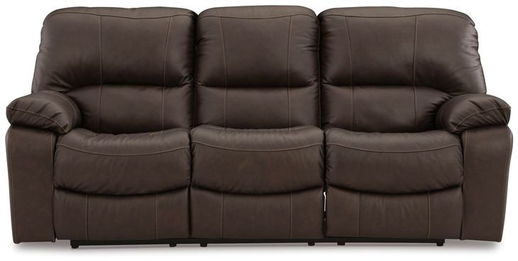 Leesworth Dark Brown Power Reclining Sofa