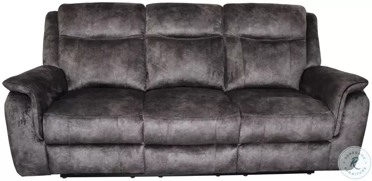 Park City Slate Power Reclining 82" Sofa Power Footrest