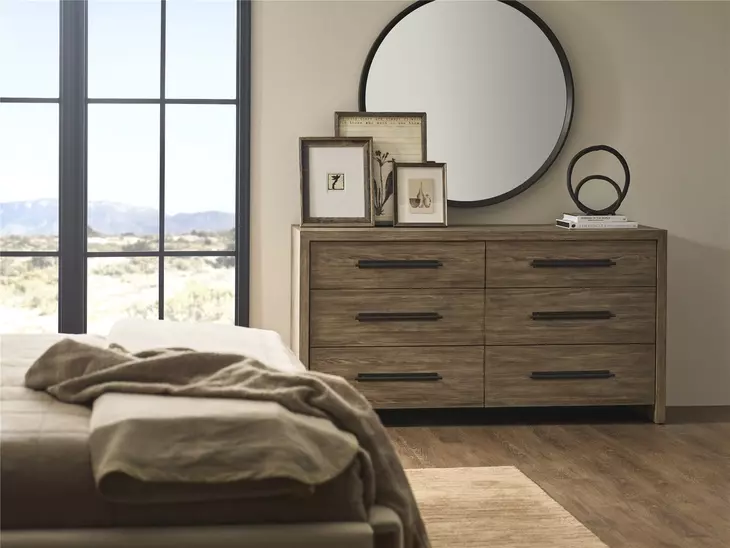 Dwell Smoked Bronze Round Wall Mirror