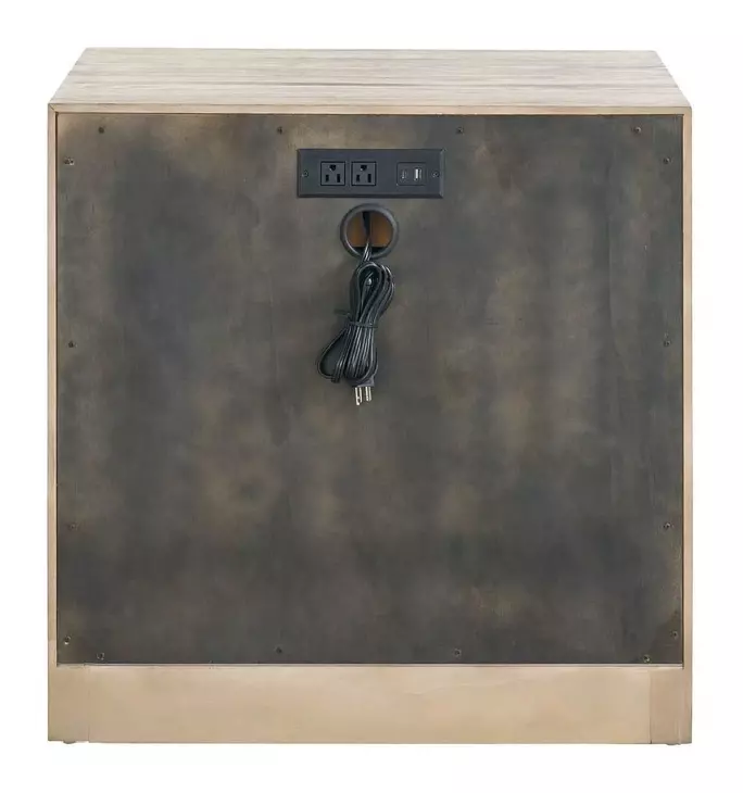 Abode Boulder 2 Drawer Open Nightstand with USB Charging